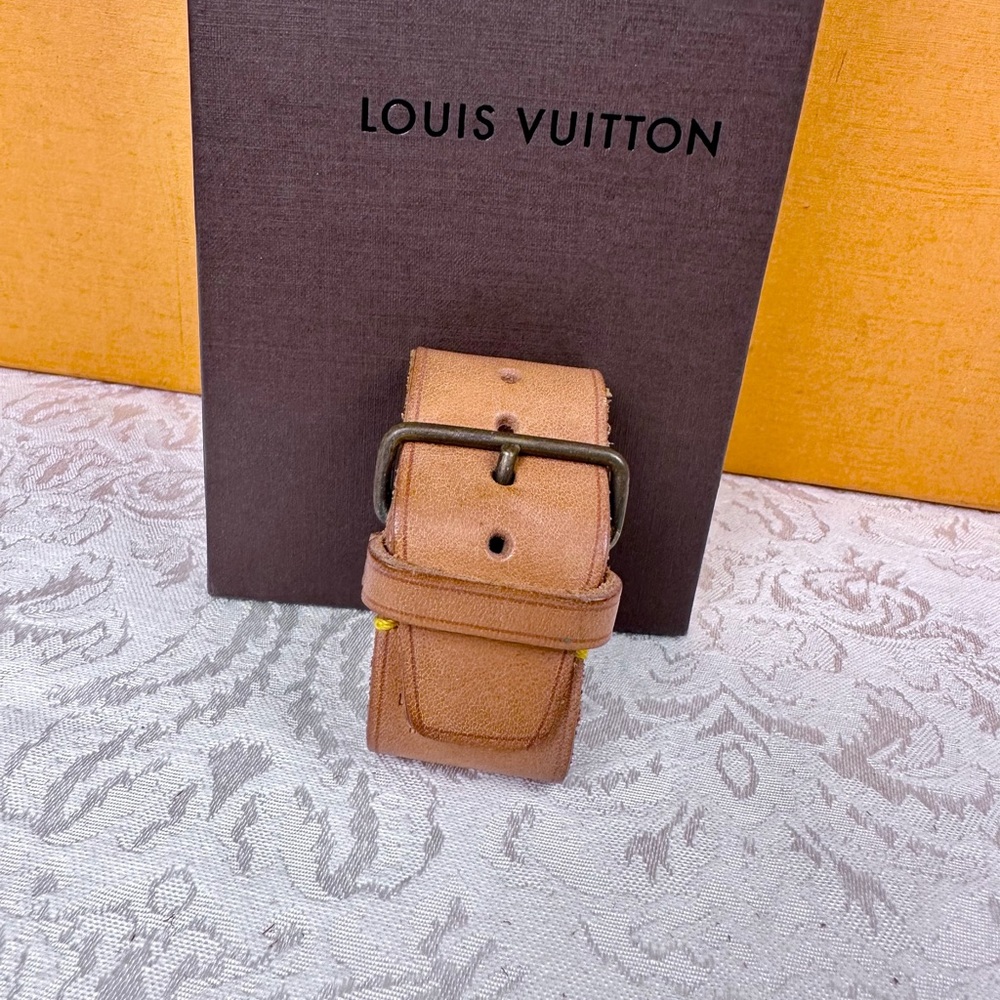 Preloved ✅LOUIS VUITTON ✅ Authentic Vachetta Leather Poignet Band - Picture 3 of 14